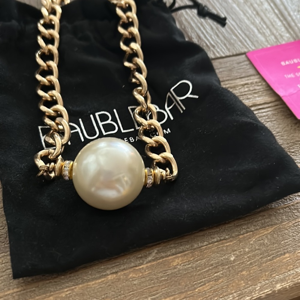 Baublebar chunky faux pearl necklace - Picture 2 of 2